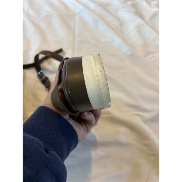 GIANNI BINI Dartann‎ OLIVE BROWN Leather ANKLE STRAP Platform Wedge SANDALS 6.5 - Picture 6 of 12